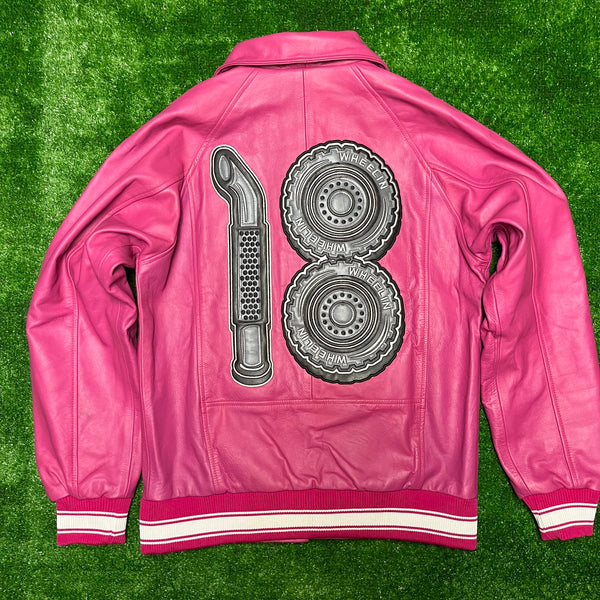 🚛PINK E18HTEEN WHEELIN LOGO JACKET (SHIPPING 2-3WEEKS AFTER PRODUCTION STARTS)