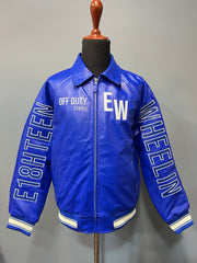 🚛ROYAL BLUE E18HTEEN WHEELIN LOGO JACKET  (SHIPPING 2-3WEEKS AFTER PRODUCTION STARTS)